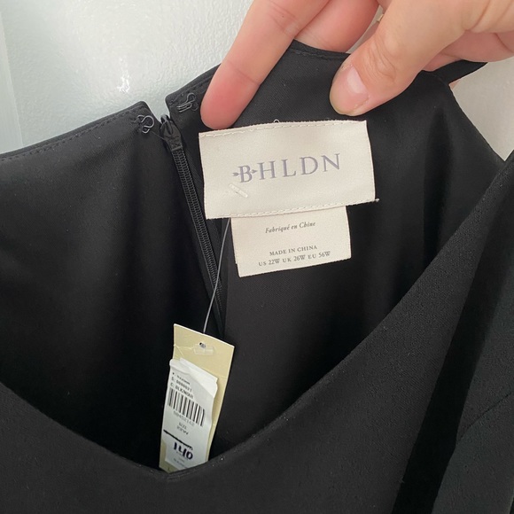 BHLDN “Lyra” maxi dress with wrap front, slit detail, black NWT - Picture 7 of 9